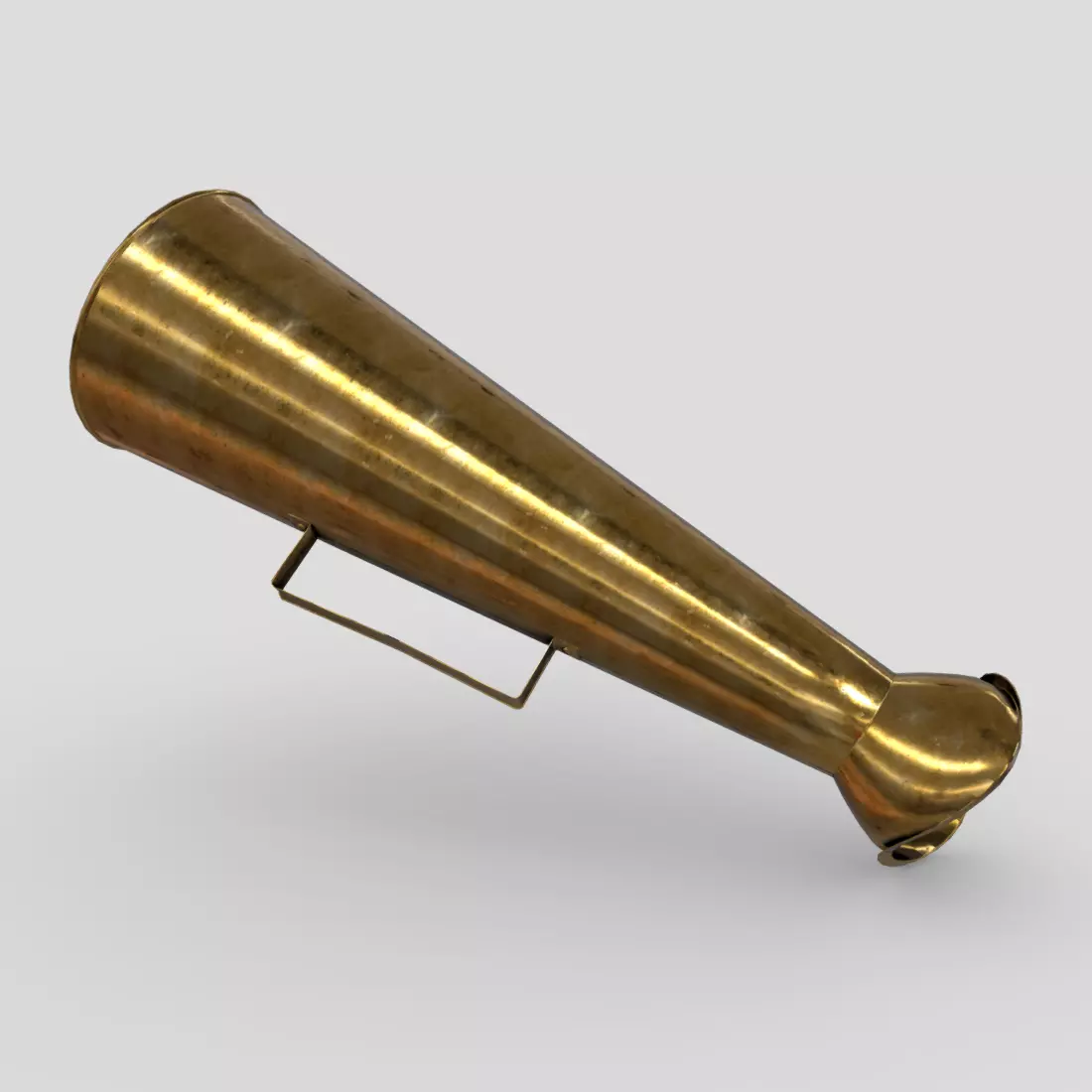 Megaphone gold vase Low-poly 3D model_0
