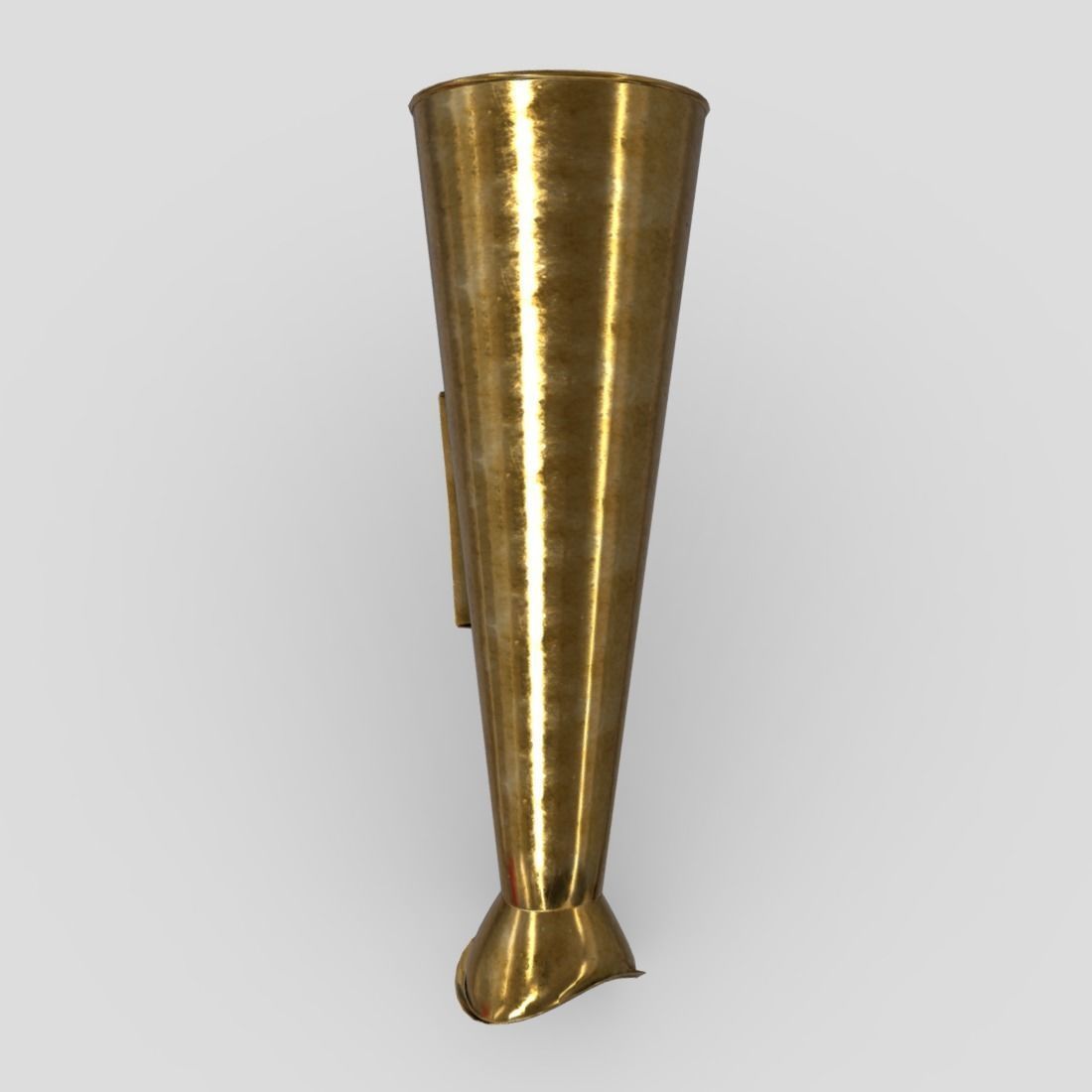 Megaphone gold vase Low-poly 3D model_5