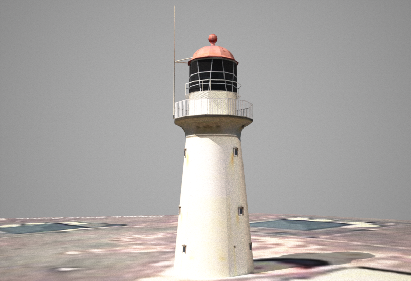 Bustard Head Lighthouse Low-poly 3D model_3