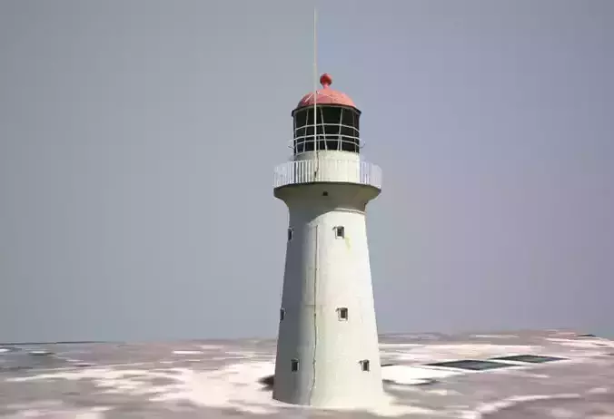 Bustard Head Lighthouse Low-poly 3D model