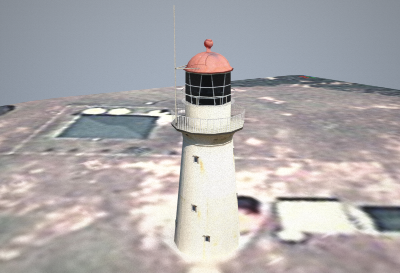 Bustard Head Lighthouse Low-poly 3D model_1
