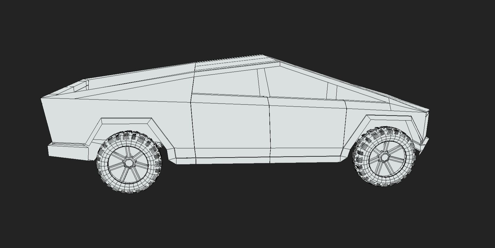 Tesla Cybertruck Low-poly 3D model_12