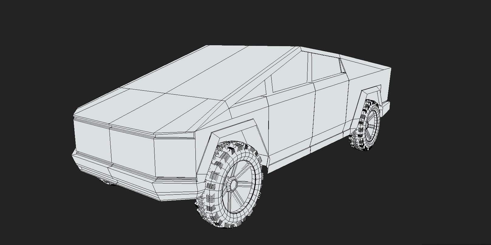 Tesla Cybertruck Low-poly 3D model_10