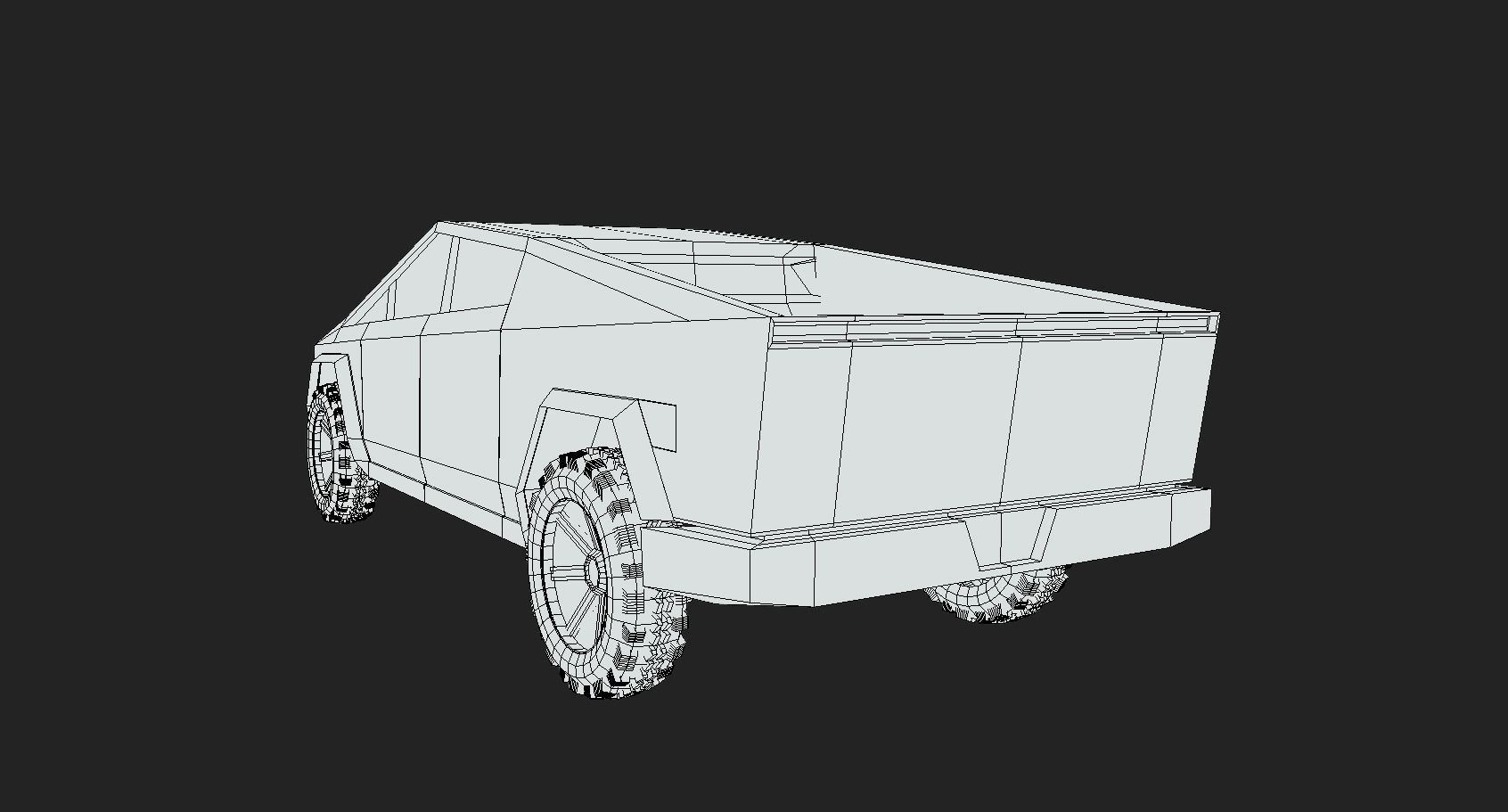 Tesla Cybertruck Low-poly 3D model_11