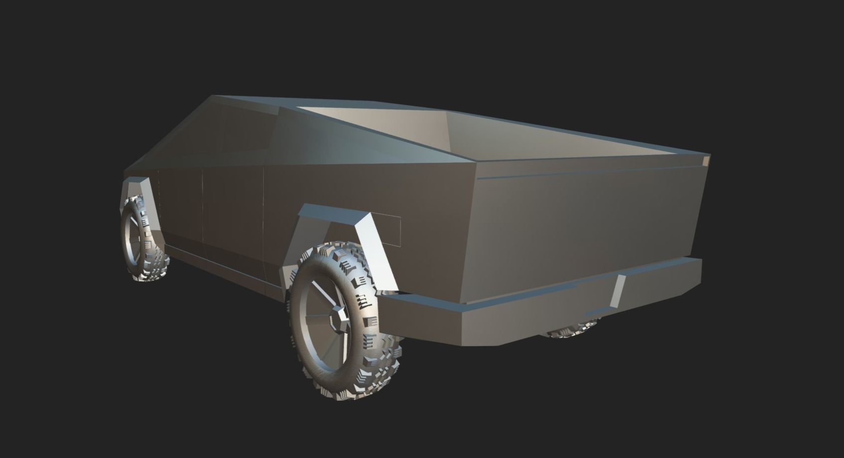 Tesla Cybertruck Low-poly 3D model_8
