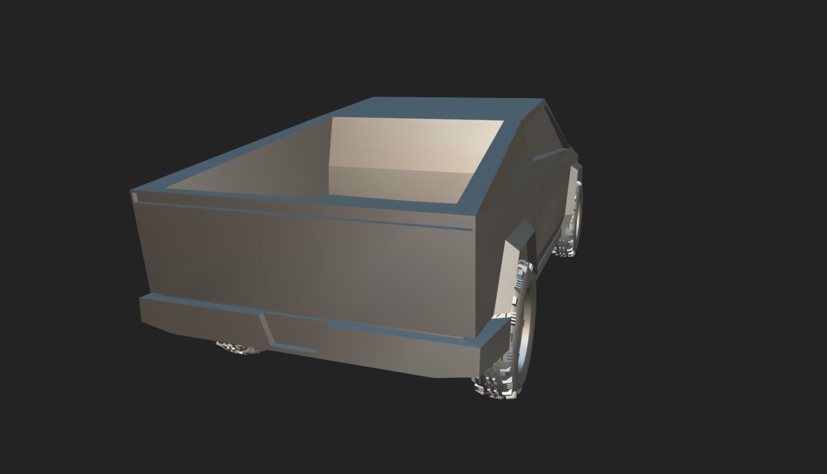 Tesla Cybertruck Low-poly 3D model_9
