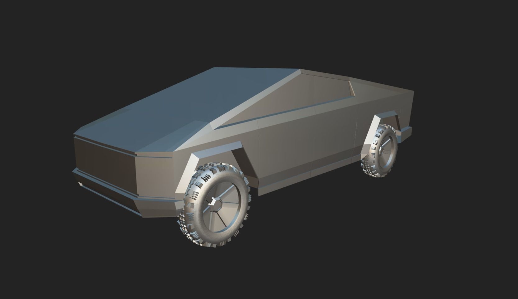 Tesla Cybertruck Low-poly 3D model_6