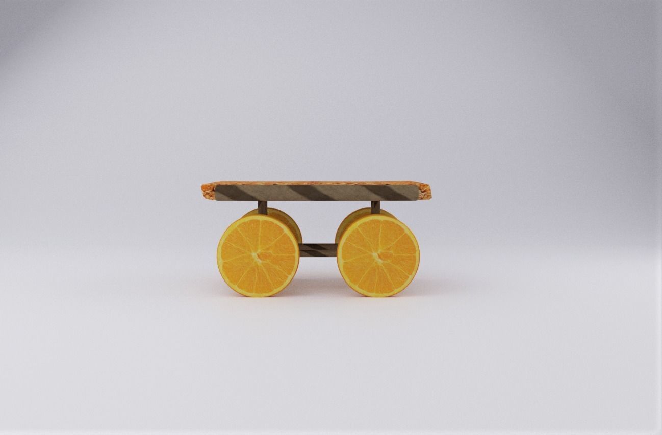 Chocolate Stick Cart Low-poly 3D model_1