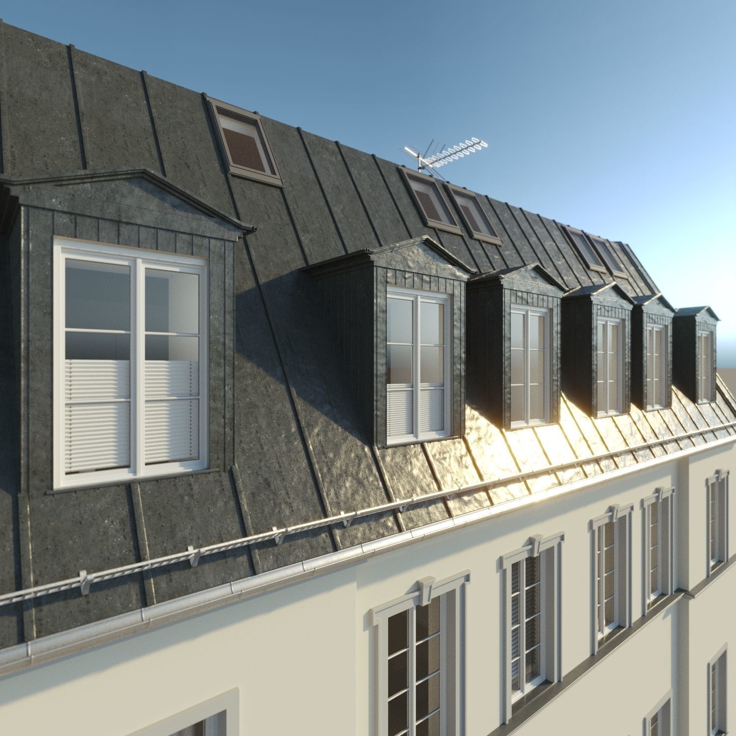 Residential City Building - Row - 07 - Shopfront 3D model_8