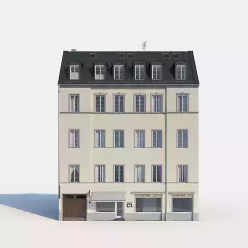 Residential City Building - Row - 07 - Shopfront