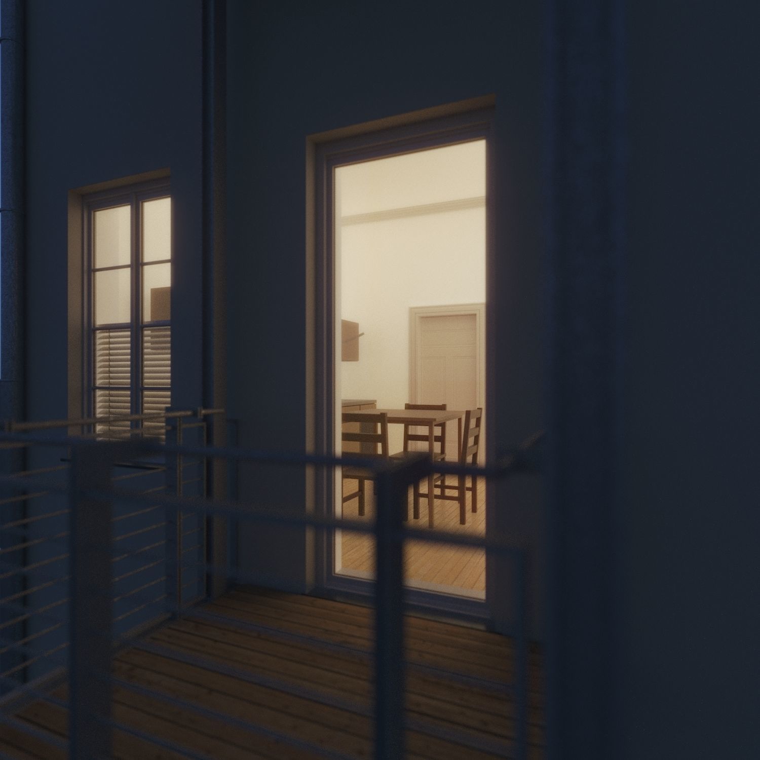 Residential City Building - Row - 07 - Shopfront 3D model_12