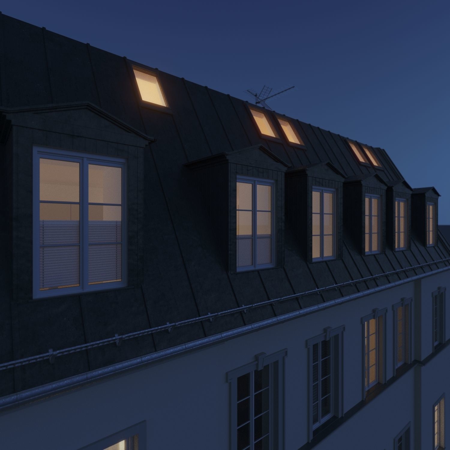 Residential City Building - Row - 07 - Shopfront 3D model_10