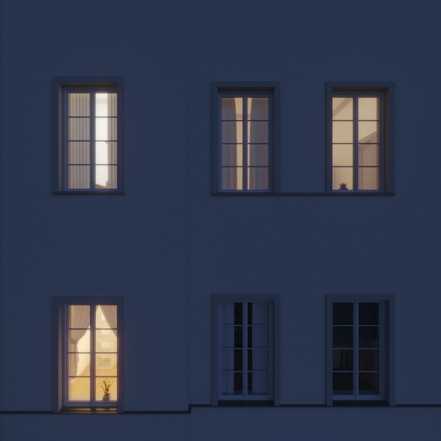 Residential City Building - Row - 07 - Shopfront 3D model_11