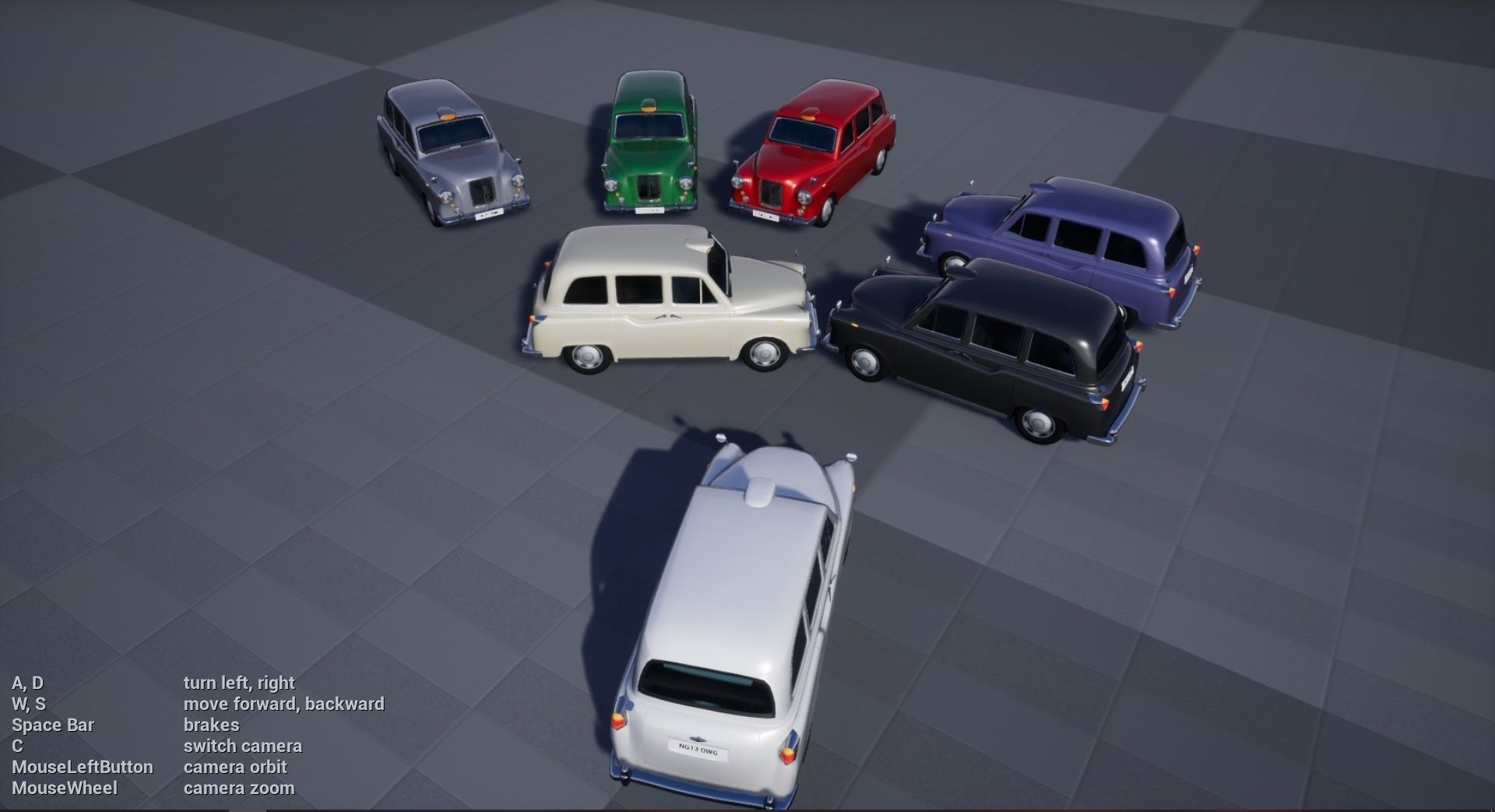 London Cab Austin Morris FX4 Taxi 3D model Low-poly 3D model_9