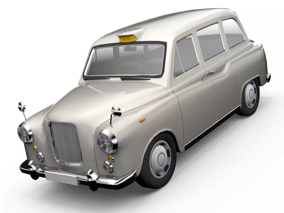 London Cab Austin Morris FX4 Taxi 3D model Low-poly 3D model_0