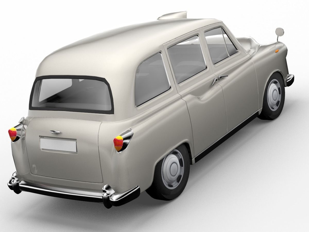 London Cab Austin Morris FX4 Taxi 3D model Low-poly 3D model_2