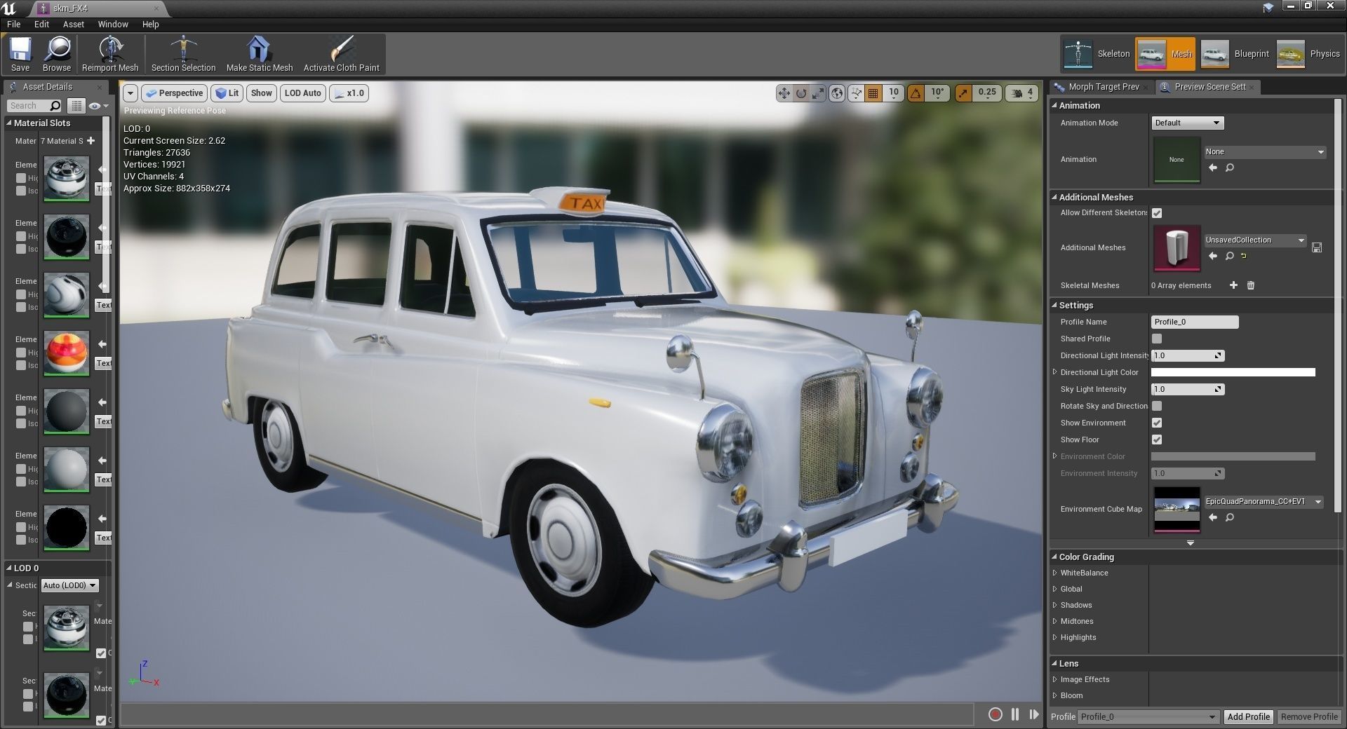 London Cab Austin Morris FX4 Taxi 3D model Low-poly 3D model_11