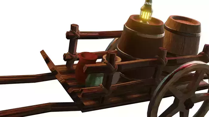 PBR Game Asset Fantasy Wagon
