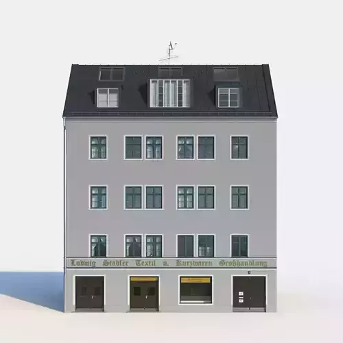 Residential City Building - Row - 06 - Old Storefront