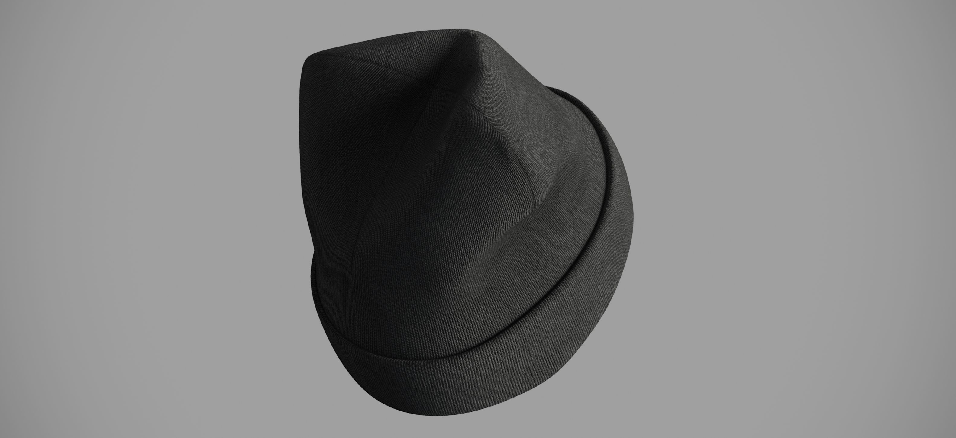 Winter hat Low-poly 3D model_16