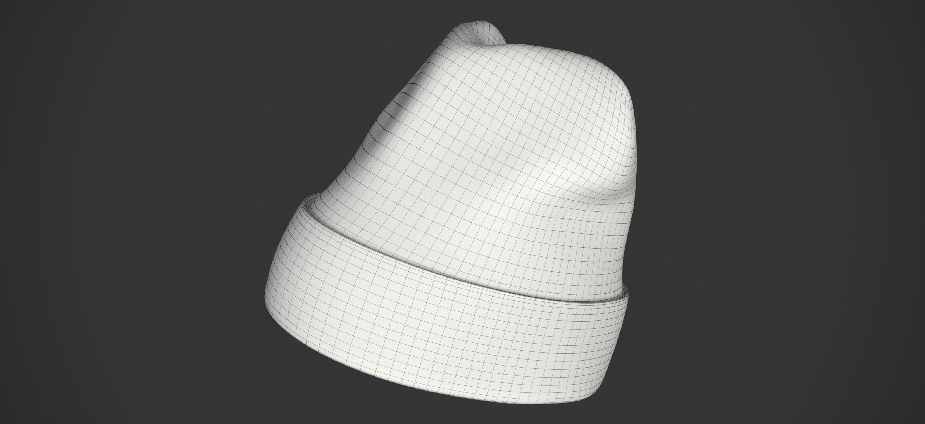 Winter hat Low-poly 3D model_24