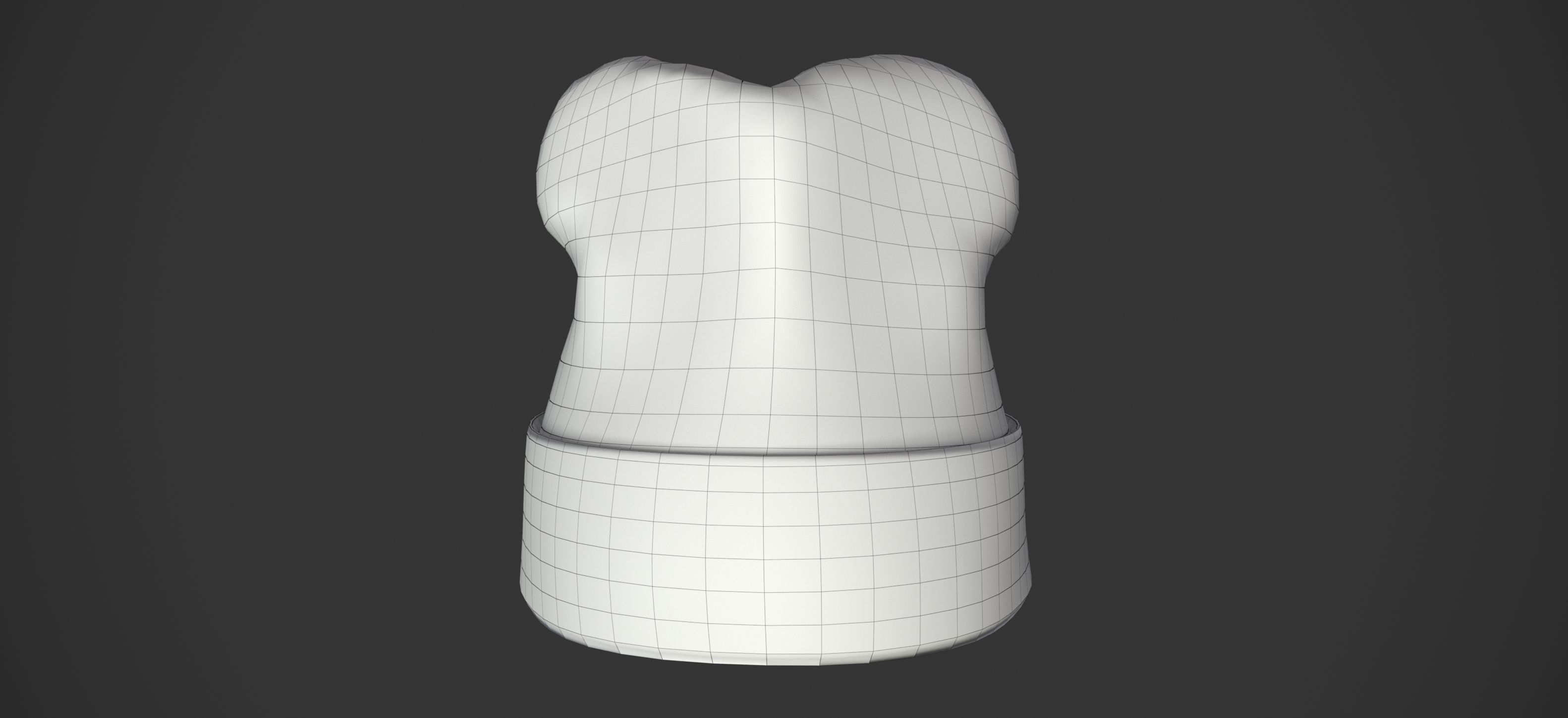 Winter hat Low-poly 3D model_28