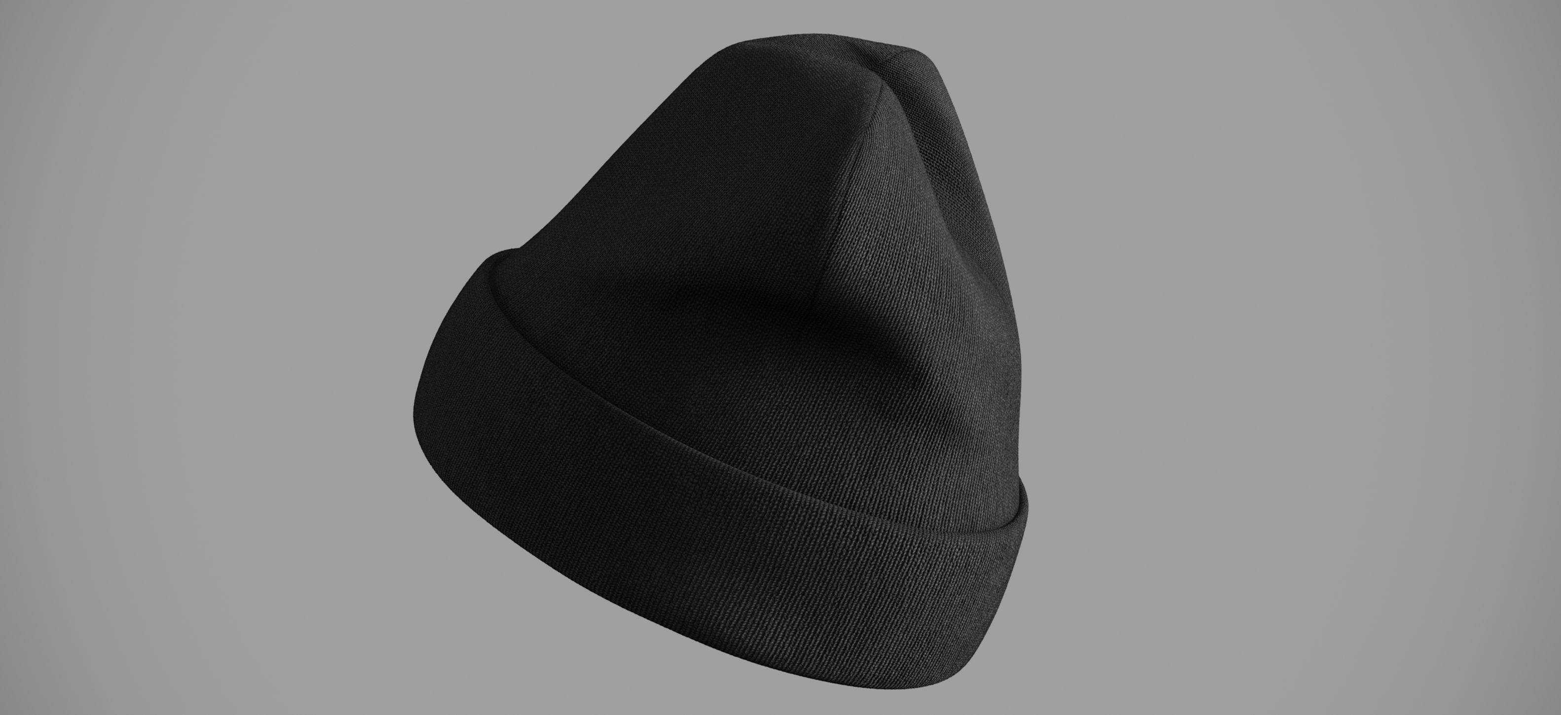 Winter hat Low-poly 3D model_4