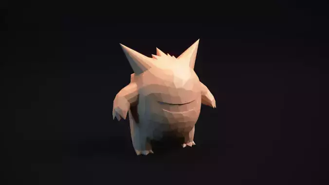 Gengar - Stylized Pokemon LowPoly Art -  3D print model