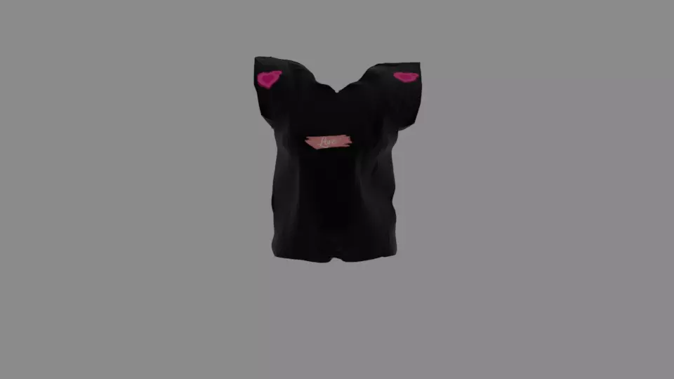 T-shirt LOVE Free 3D model
