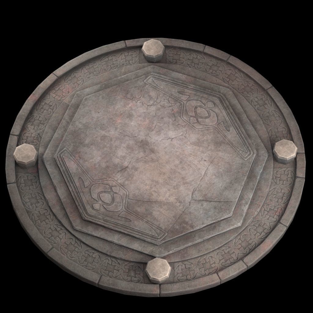 Floor and postament 3D model_6