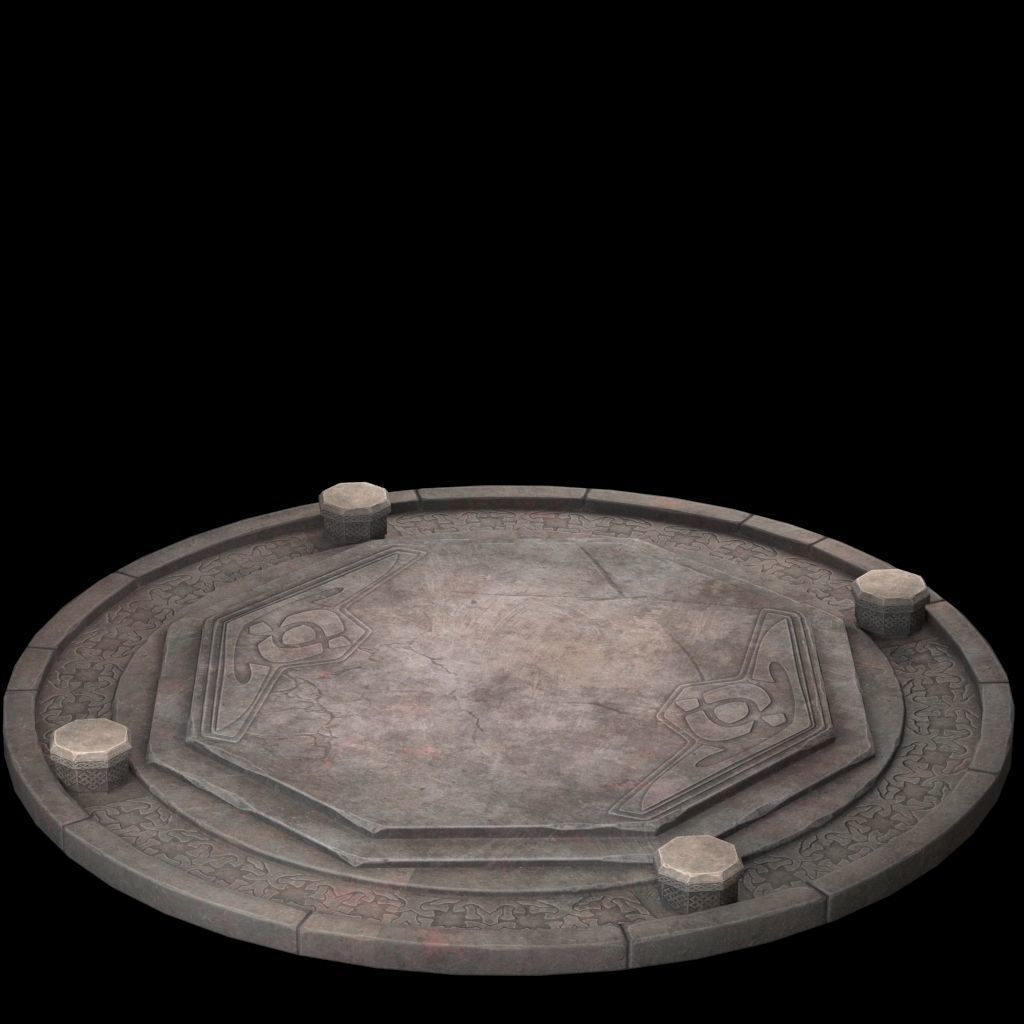 Floor and postament 3D model_7