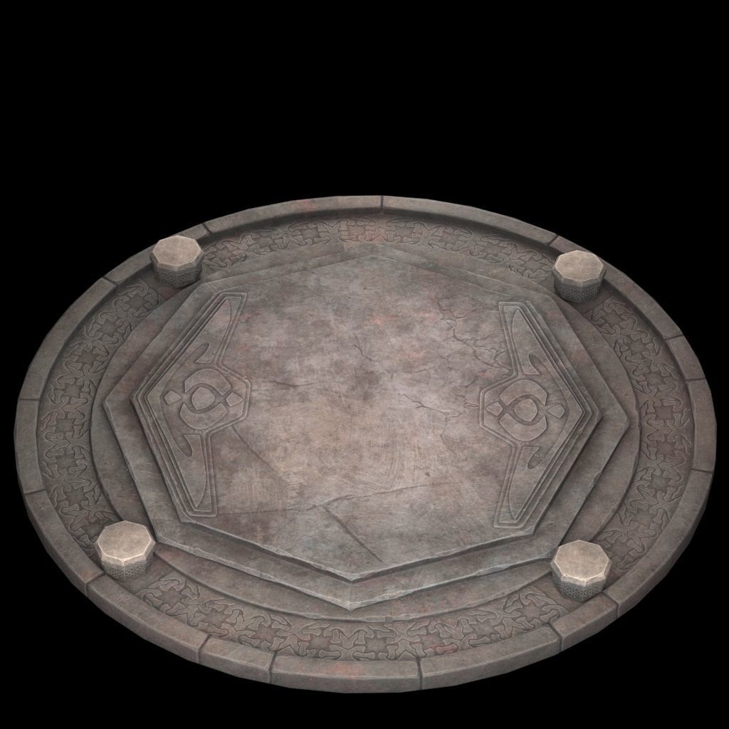 Floor and postament 3D model_4