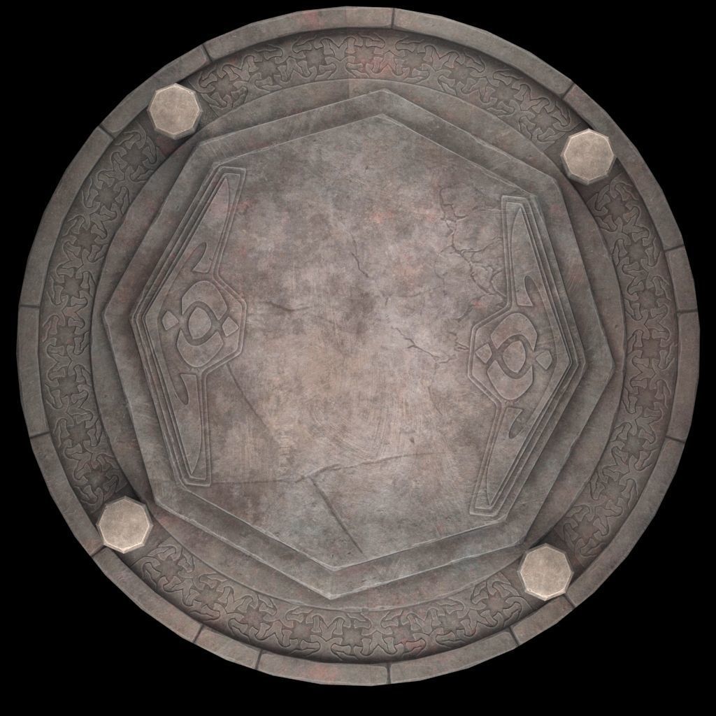 Floor and postament 3D model_5