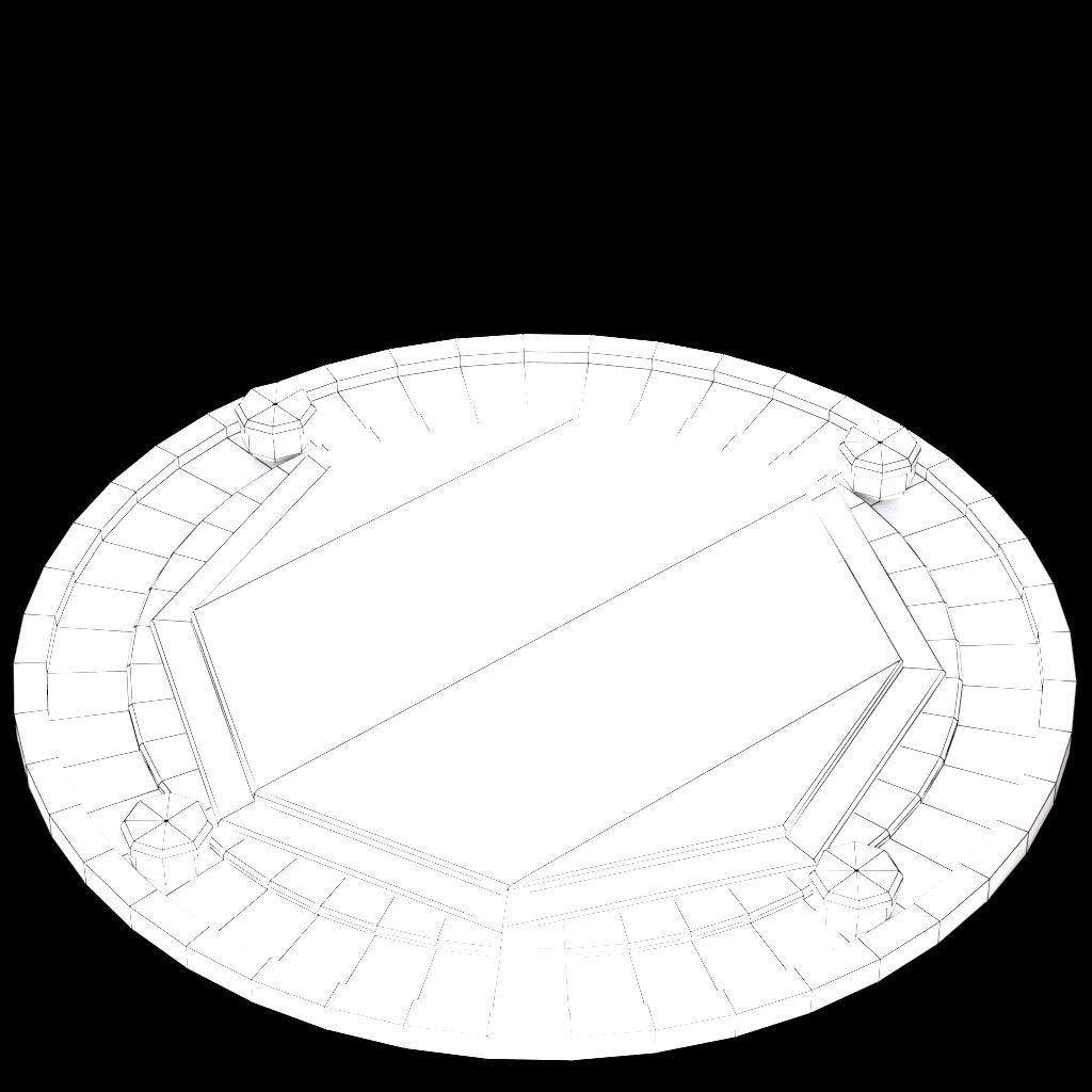 Floor and postament 3D model_8