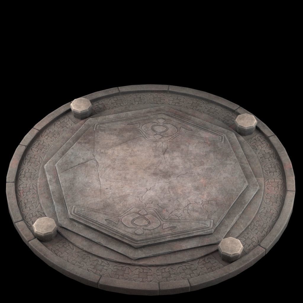 Floor and postament 3D model_3