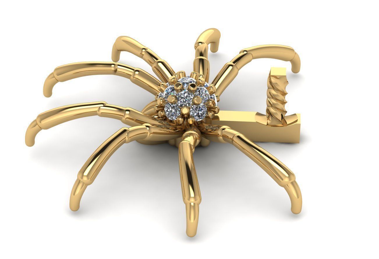 spider ring and pandent 3D print model_4