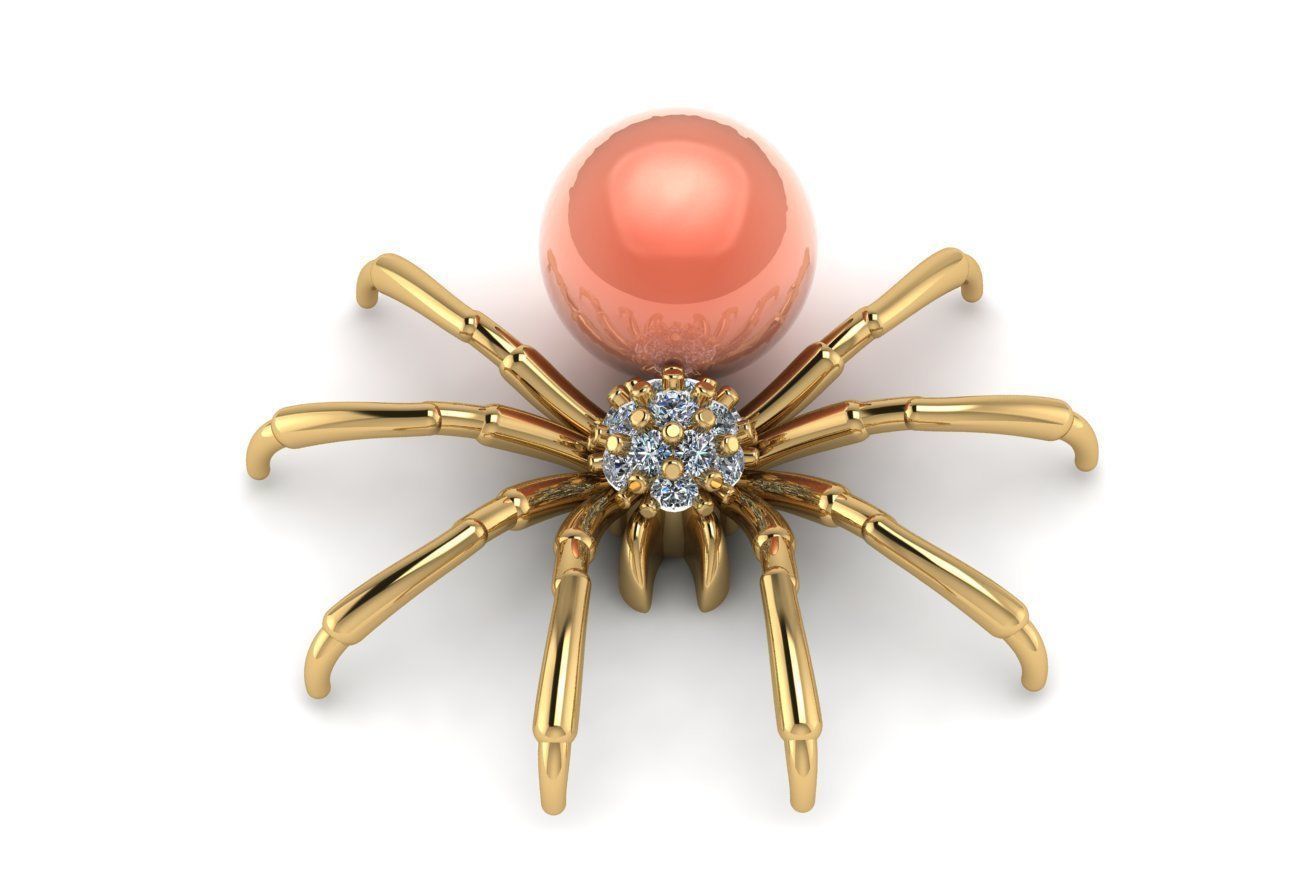 spider ring and pandent 3D print model_5