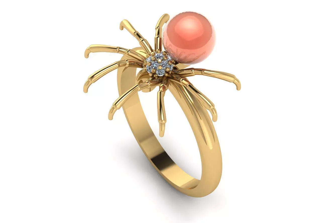 spider ring and pandent 3D print model_0