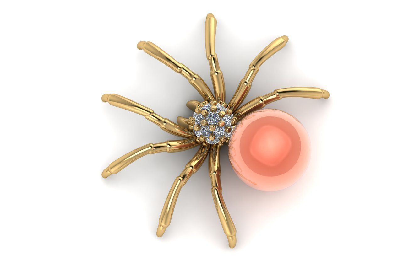 spider ring and pandent 3D print model_3