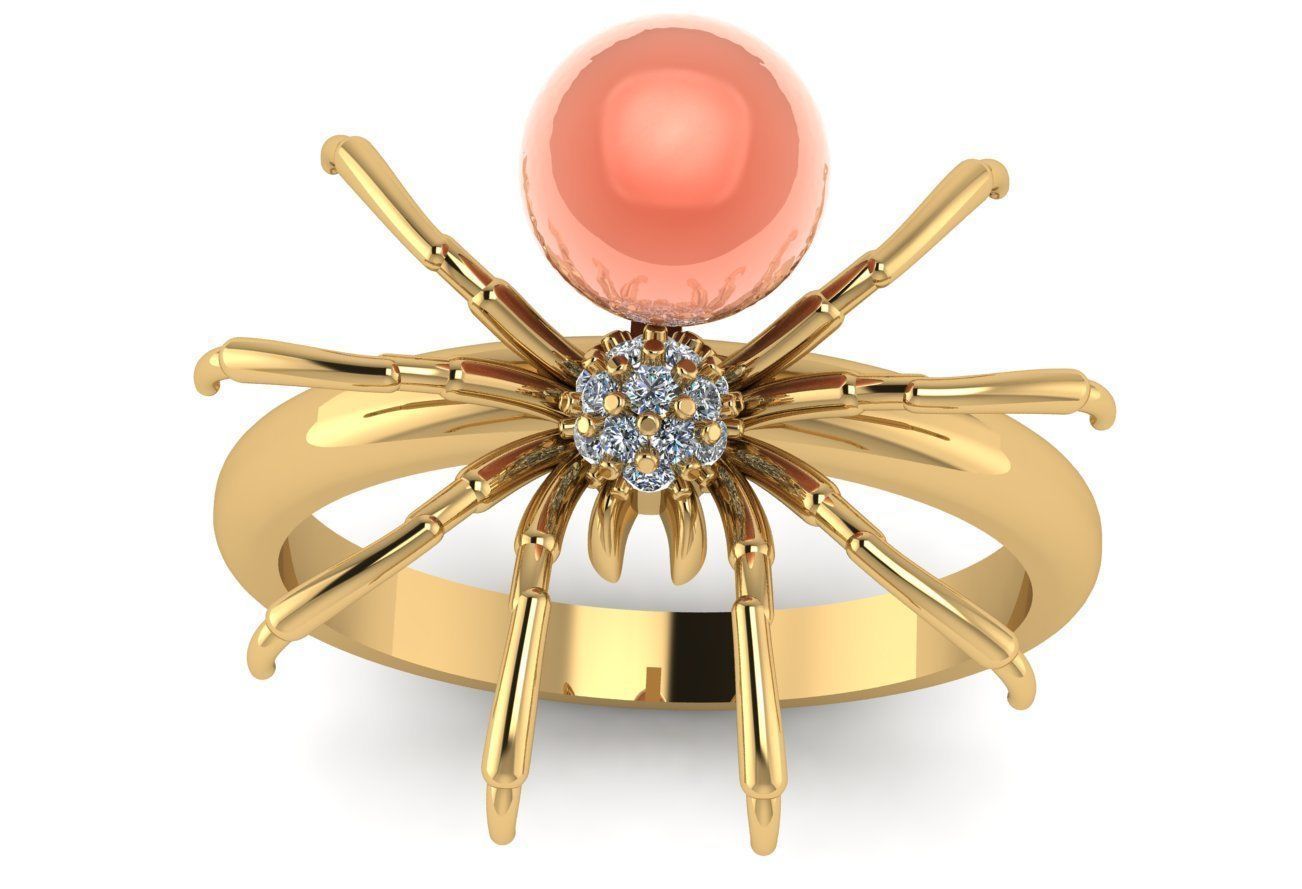 spider ring and pandent 3D print model_2