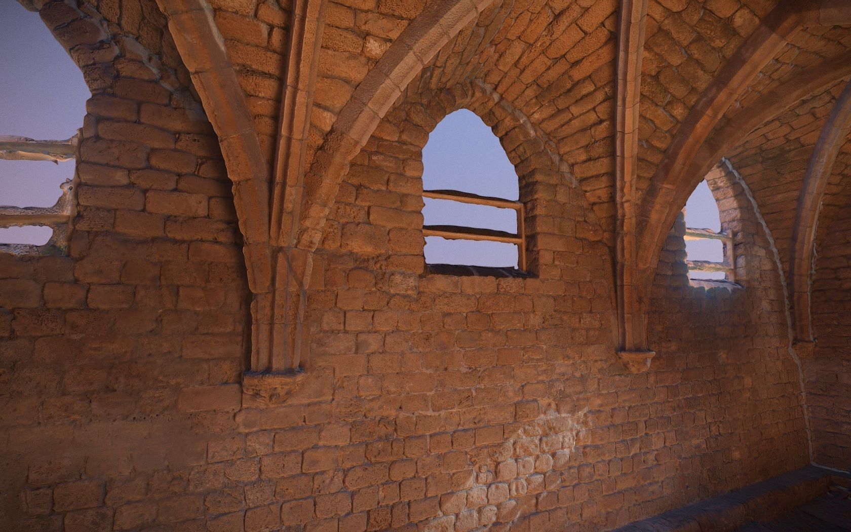 Crusaders Castle Gate in Caesaria  3D model_5