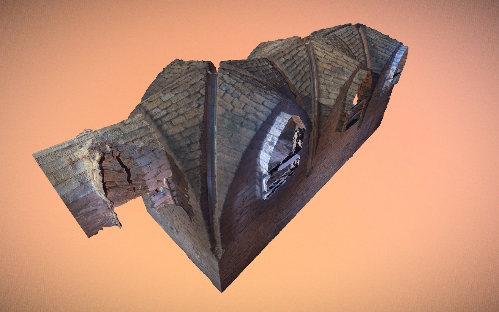 Crusaders Castle Gate in Caesaria  3D model_16