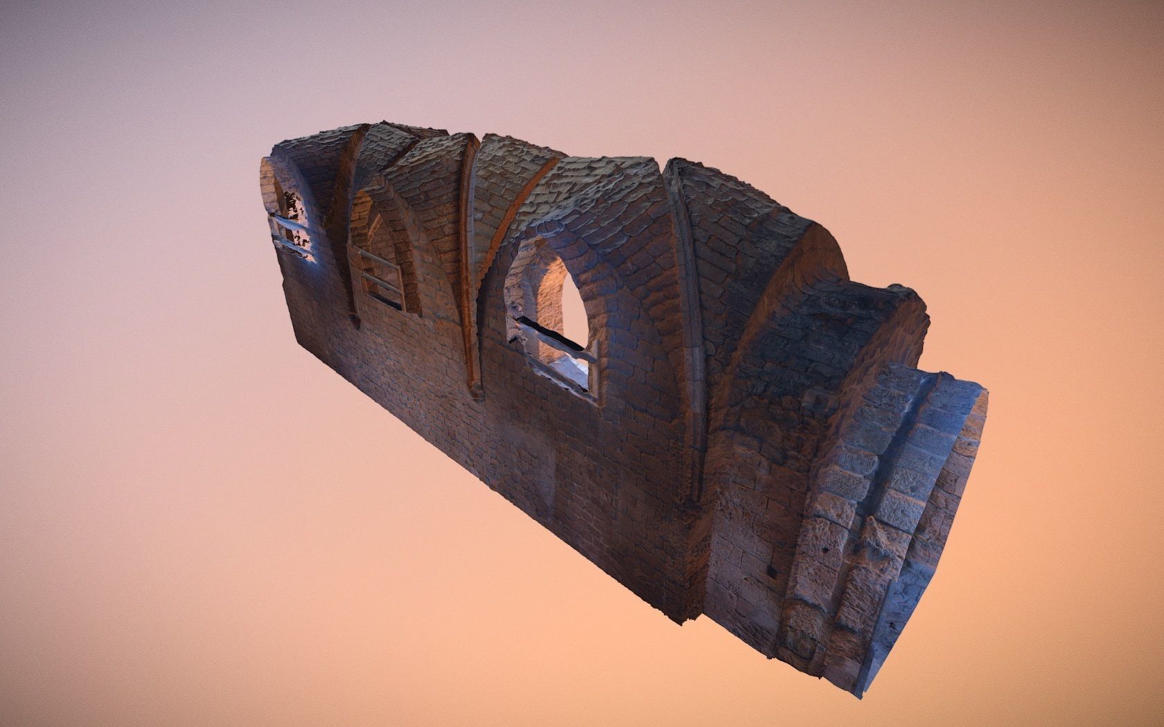Crusaders Castle Gate in Caesaria  3D model_15