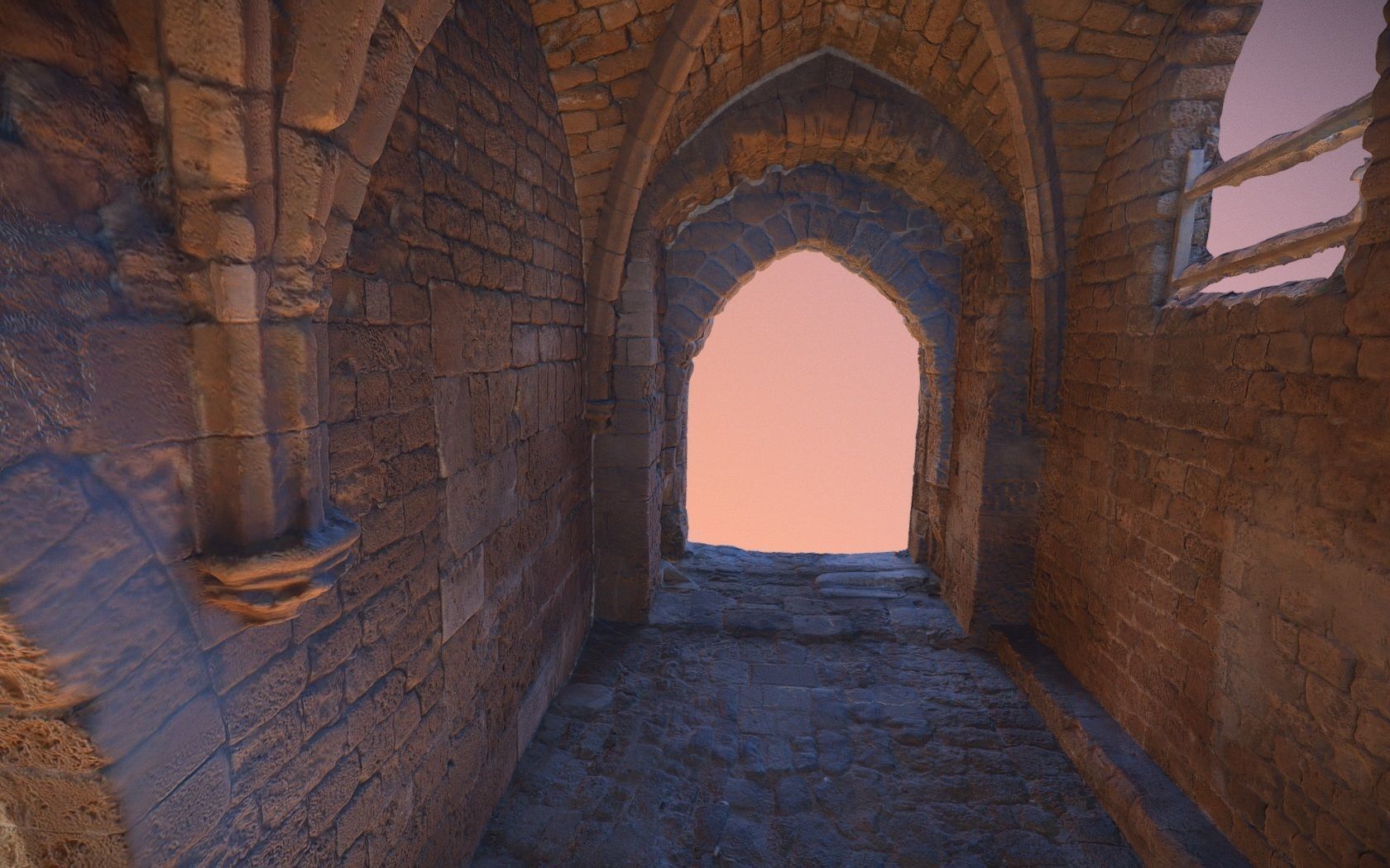 Crusaders Castle Gate in Caesaria  3D model_14