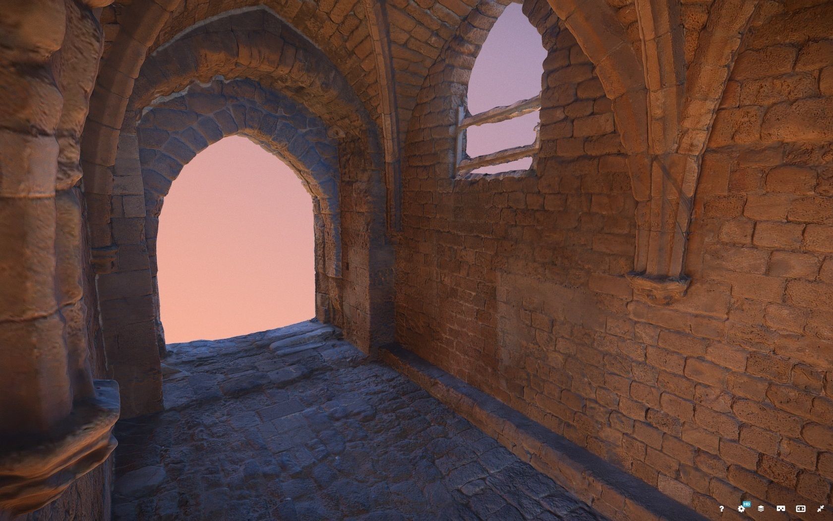 Crusaders Castle Gate in Caesaria  3D model_11