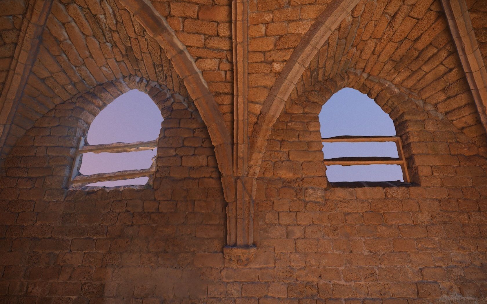 Crusaders Castle Gate in Caesaria  3D model_10