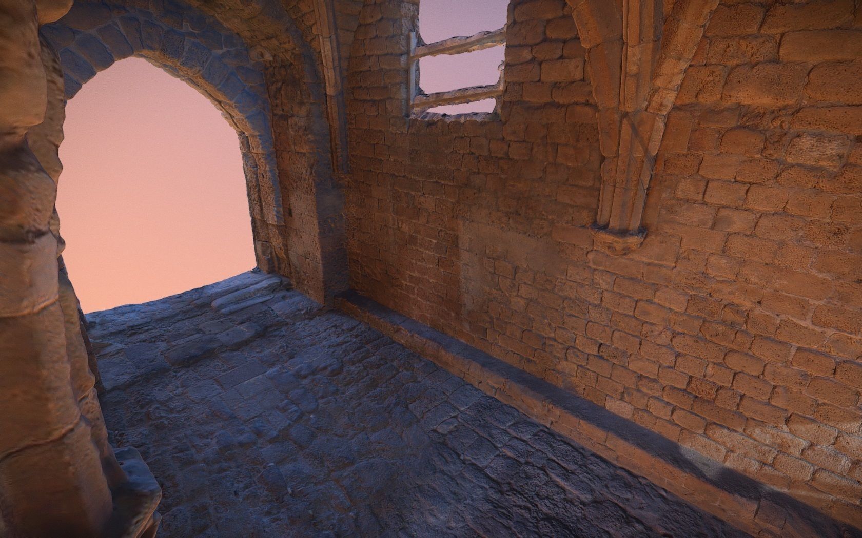 Crusaders Castle Gate in Caesaria  3D model_12