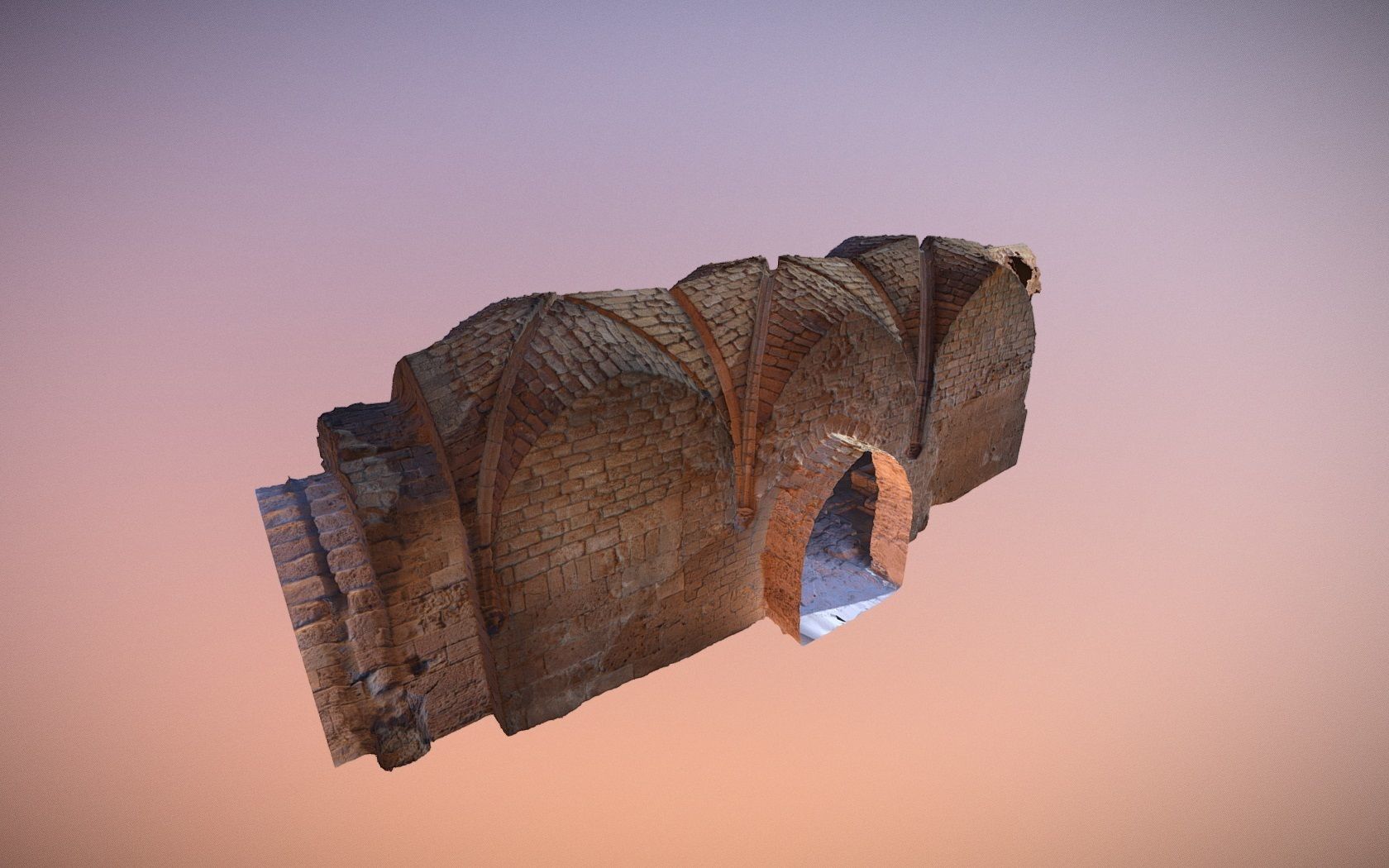 Crusaders Castle Gate in Caesaria  3D model_17