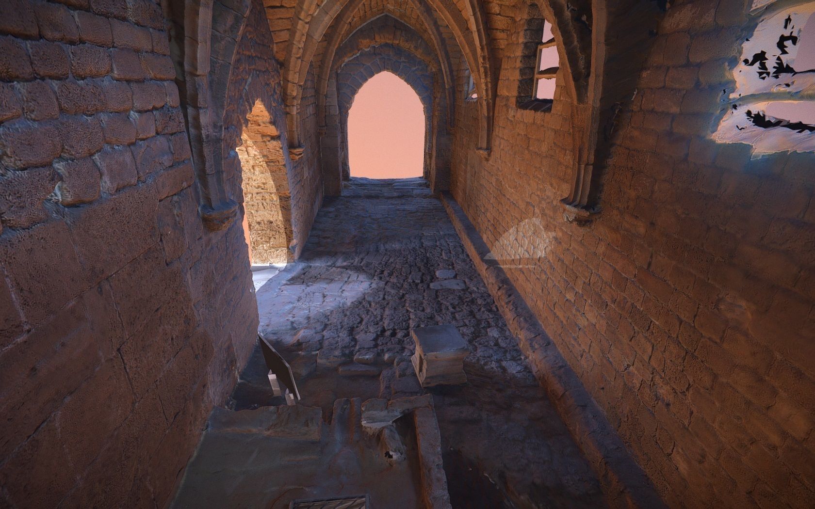 Crusaders Castle Gate in Caesaria  3D model_7