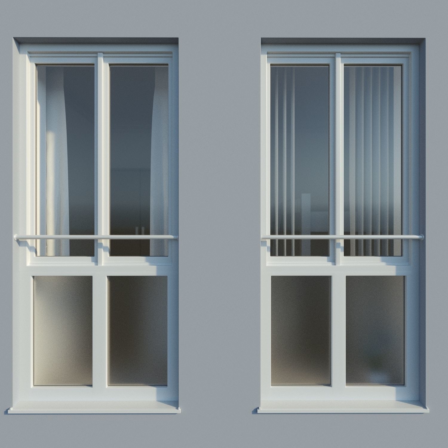 Residential City Building - Row - 12 - Modern Entrance 3D model_7